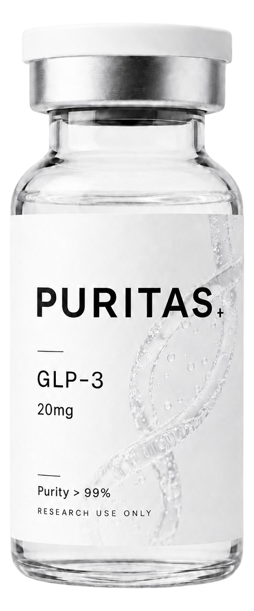PURITAS GLP-3 20 mg research peptide vial